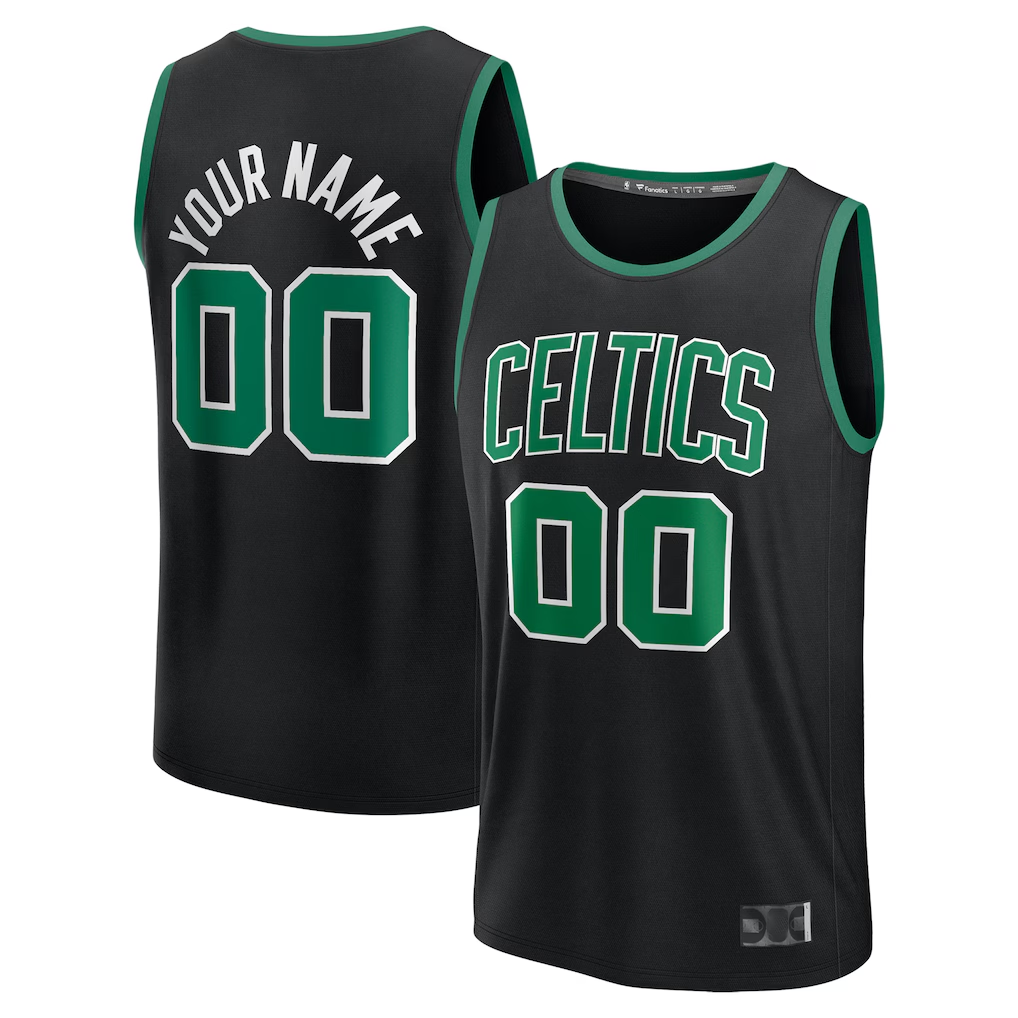 Kdoa Custom B.Celtics Black Fast Break Jerseys - Statement Edition