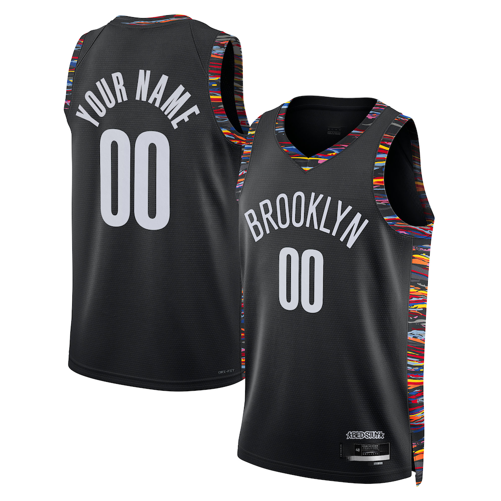 Kdoa Custom B.Nets Black 202526 City Edition Swingman Jerseys
