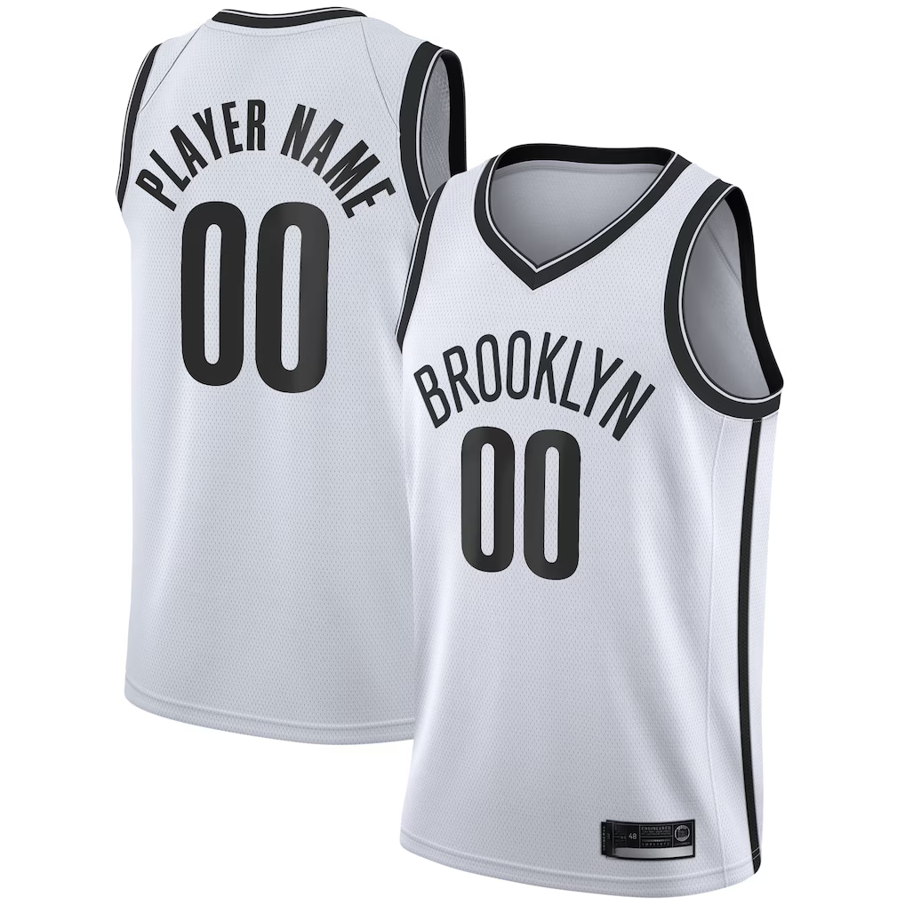 Kdoa Custom B.Nets White 2020-21 Swingman Jerseys - Association Edition