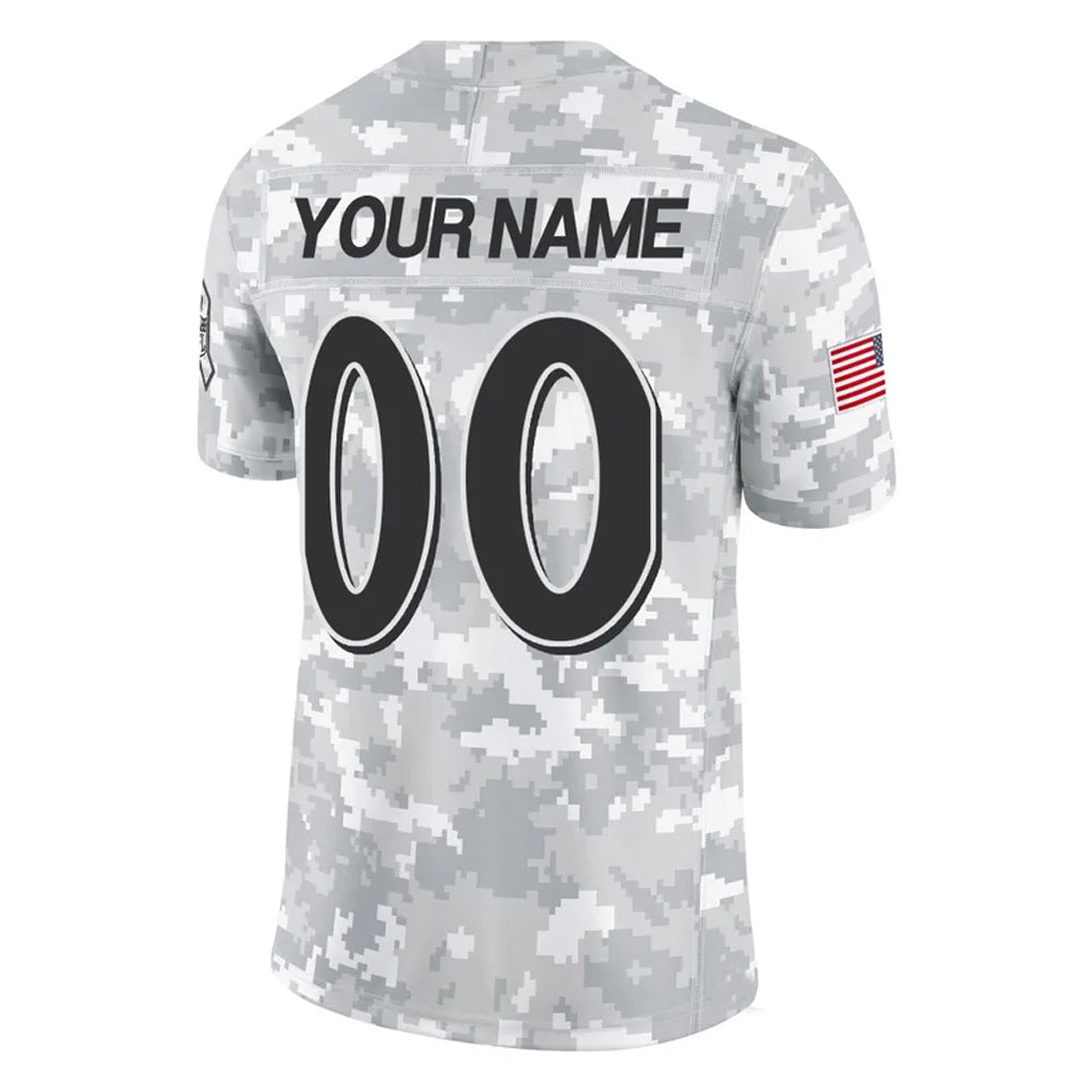 Kdoa Custom B.Ravens Arctic Camo Salute to Service Limited Any Name & Numbers Stitched Jerseys