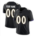 Kdoa Custom B.Ravens Black Replica Limited Game Stitched Jerseys