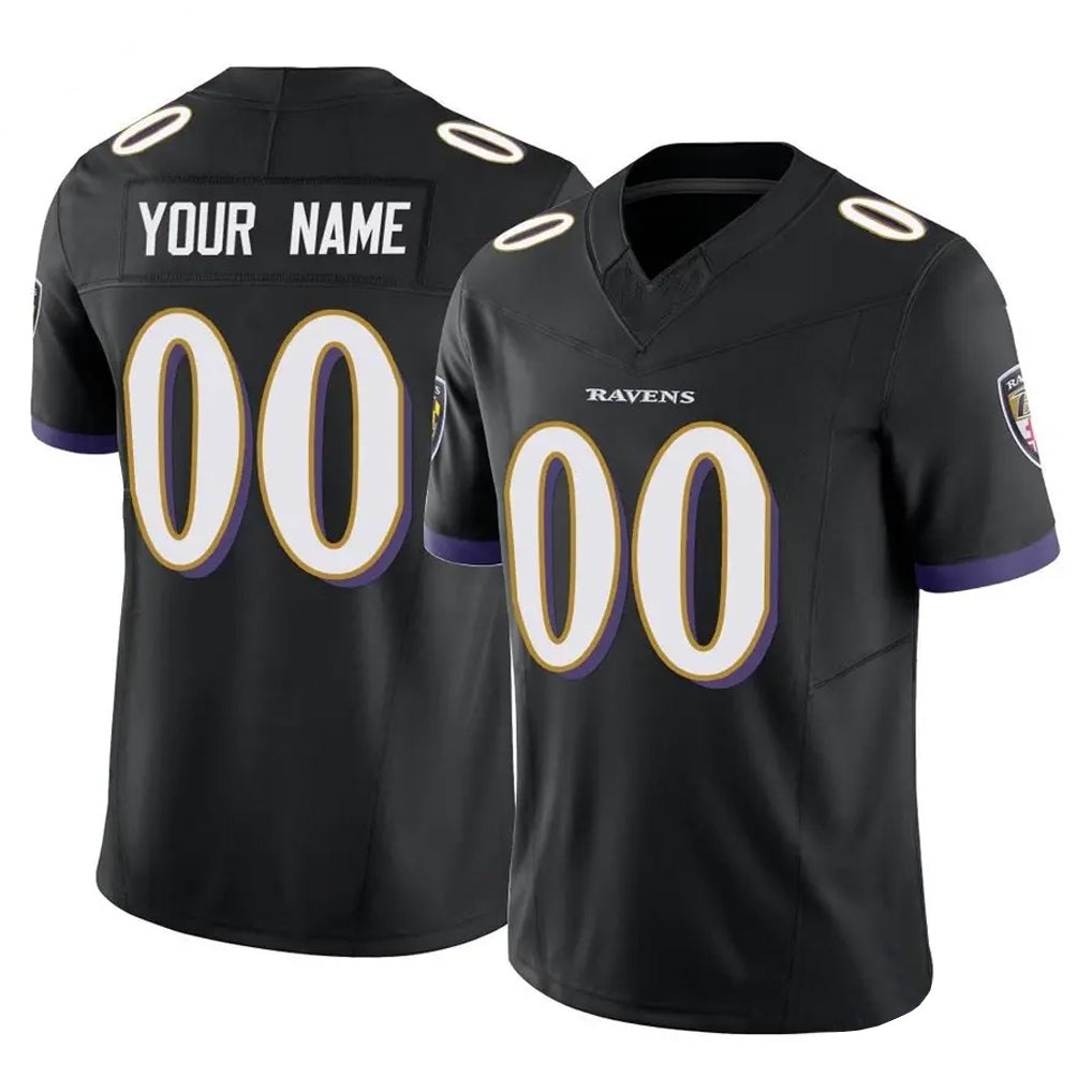 Kdoa Custom B.Ravens Black Vapor F.U.S.E. Limited Game Any Name & Numbers Stitched Jerseys