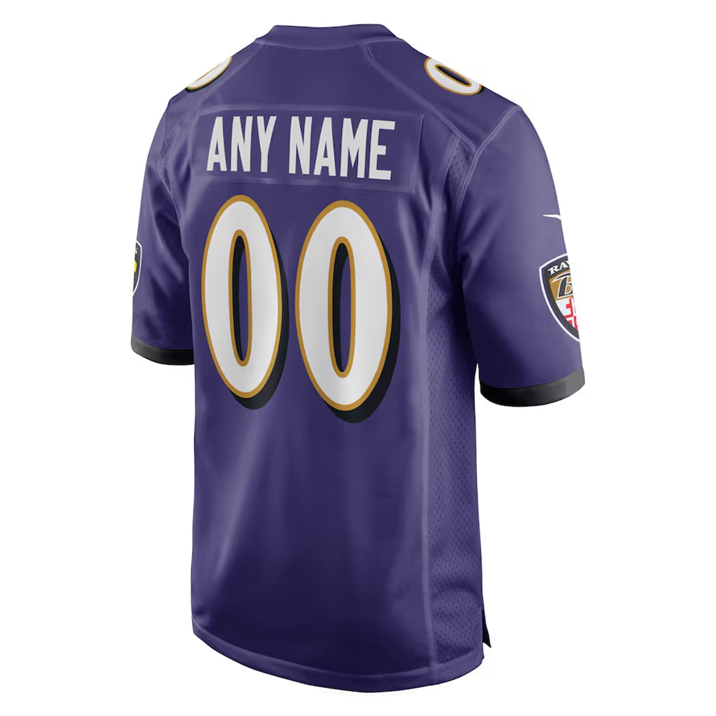Kdoa Custom B.Ravens Purple Alternate Home Game Any Name & Numbers Stitched Jerseys