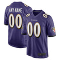 Kdoa Custom B.Ravens Purple Home Game Stitched Jerseys