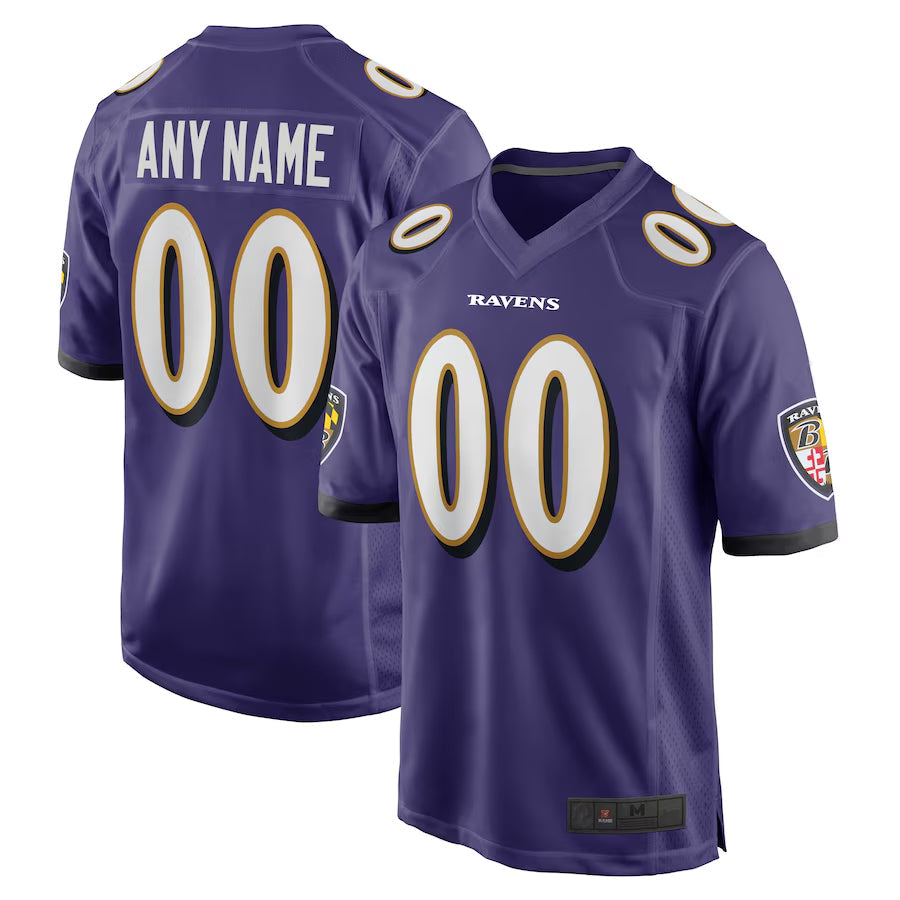 Kdoa Custom B.Ravens Purple Home Game Stitched Jerseys