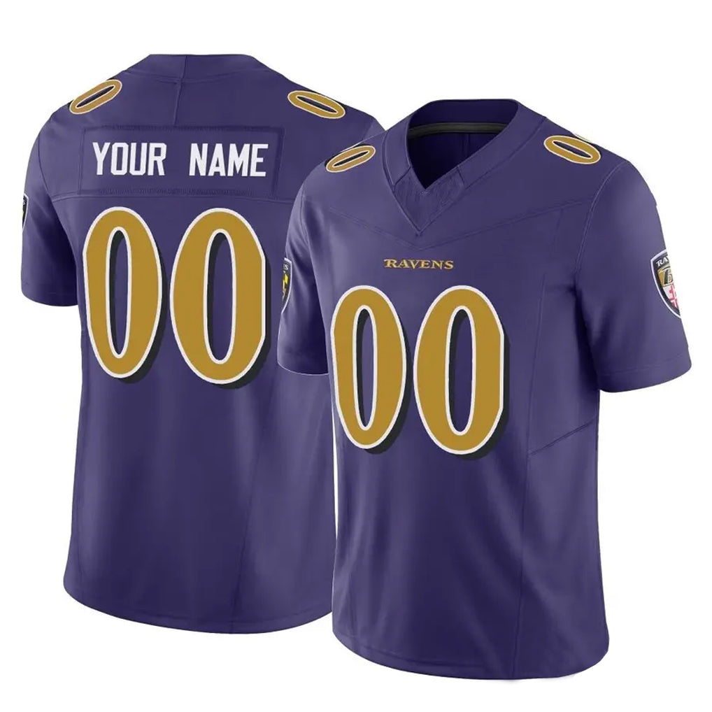Kdoa Custom B.Ravens Purple Vapor F.U.S.E. Limited Game Any Name & Numbers Stitched Jerseys