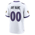 Kdoa Custom B.Ravens White Home Game Any Name & Numbers Stitched Jerseys