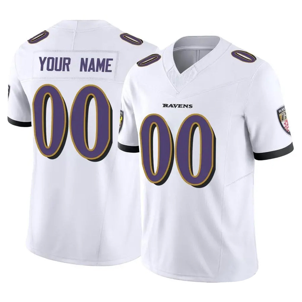 Kdoa Custom B.Ravens White Vapor F.U.S.E. Limited Any Name & Numbers Stitched Jerseys