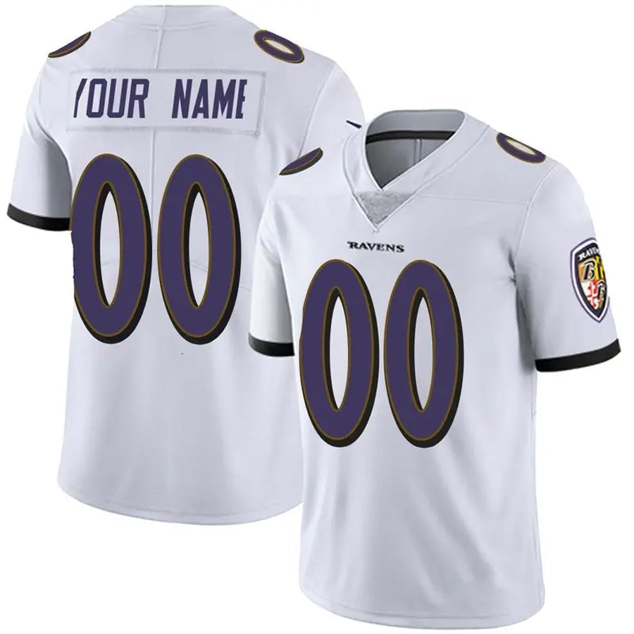 Kdoa Custom B.Ravens White Vapor F.U.S.E. Limited Stitched Jerseys