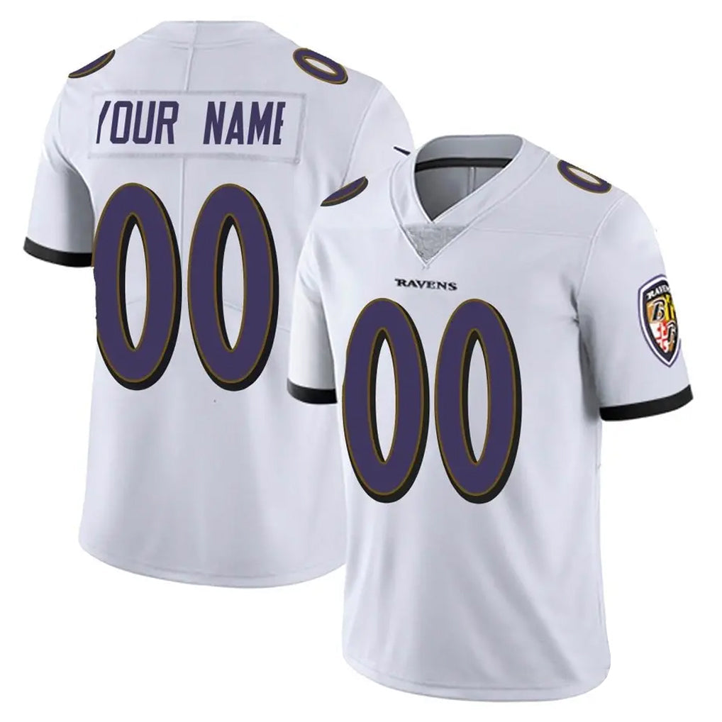 Kdoa Custom B.Ravens White Vapor Untouchable Game Any Name & Numbers Stitched Jerseys