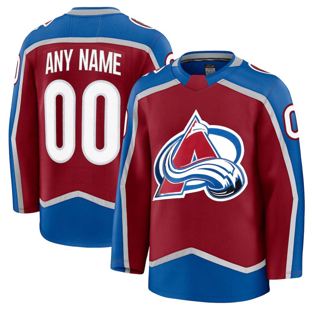 Kdoa Custom C.Avalanche Burgundy Home Premium Jerseys