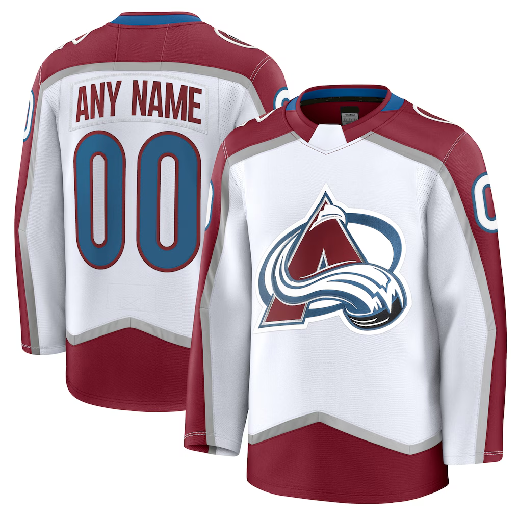 Kdoa Custom C.Avalanche White Away Premium Jerseys