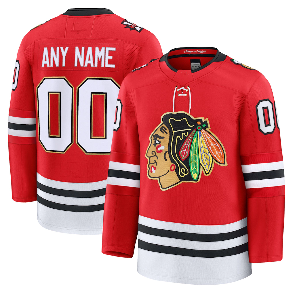 Kdoa Custom C.Blackhawks Red Centennial Premium Jerseys