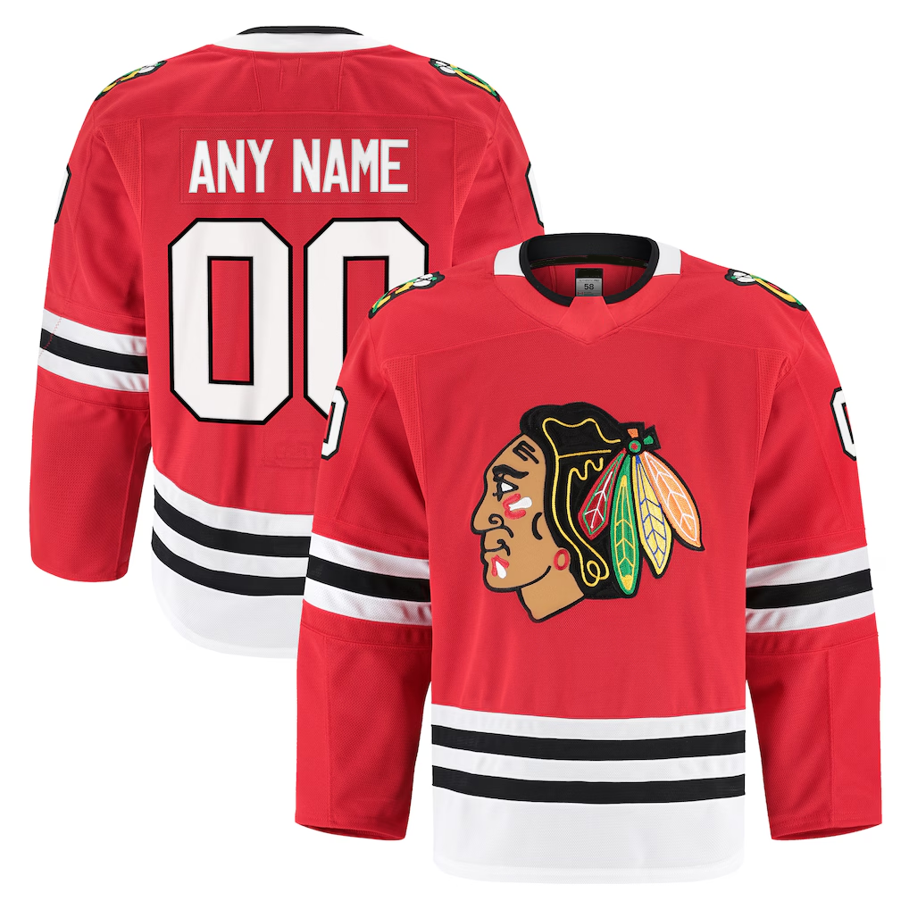 Kdoa Custom C.Blackhawks Red Home Authentic Pro Jerseys