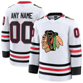 Kdoa Custom C.Blackhawks White Away Premium Jerseys