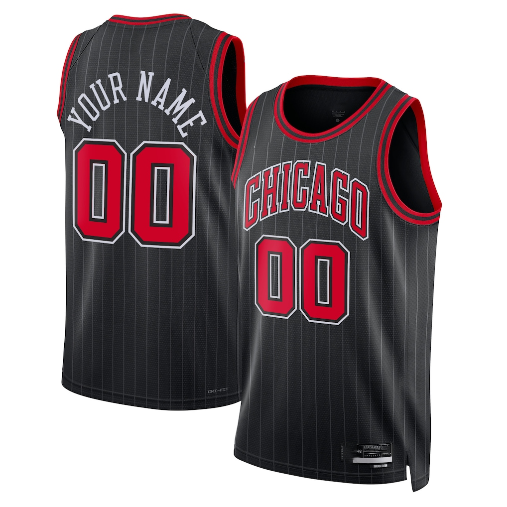 Kdoa Custom C.Bulls Black 2022-23 Swingman Jerseys - Statement Edition