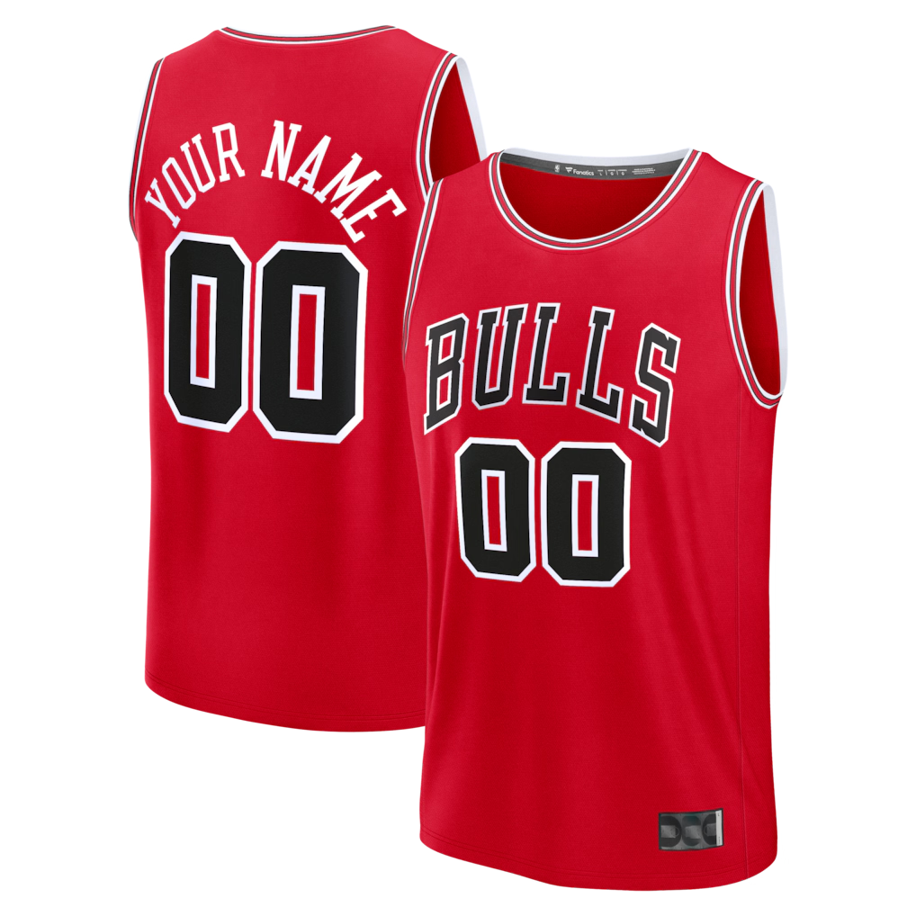 Kdoa Custom C.Bulls Red Fast Break Jerseys - Icon Edition