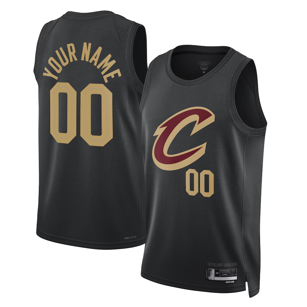 Kdoa Custom C.Cavaliers Black 2022-23 Swingman Jerseys - Statement Edition
