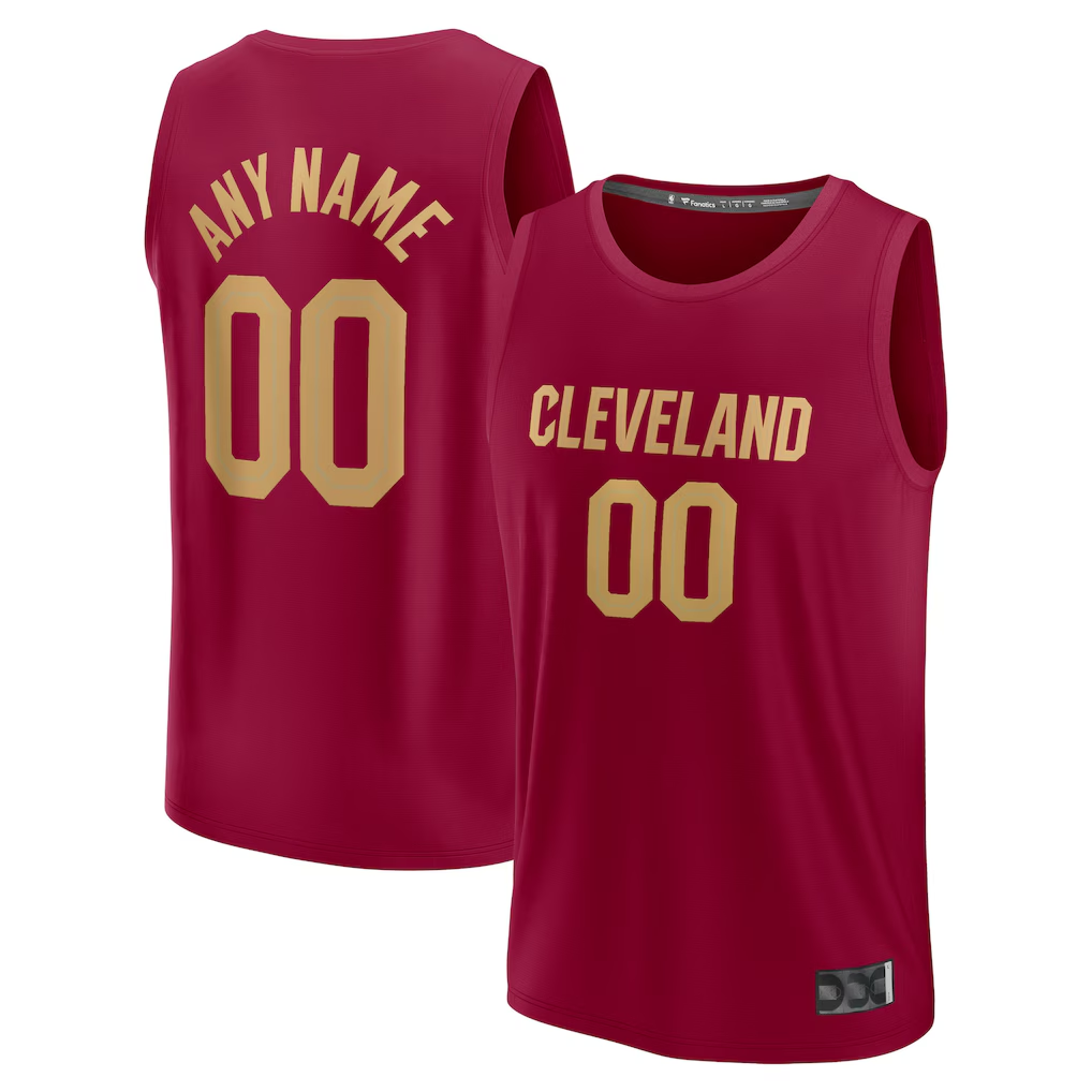 Kdoa Custom C.Cavaliers Wine Fast Break Jerseys - Icon Edition
