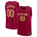 Kdoa Custom C.Cavaliers Wine Fast Break Jerseys - Icon Edition