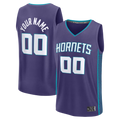 Kdoa Custom C.Hornets  Purple Fast Break Jerseys - Icon Edition