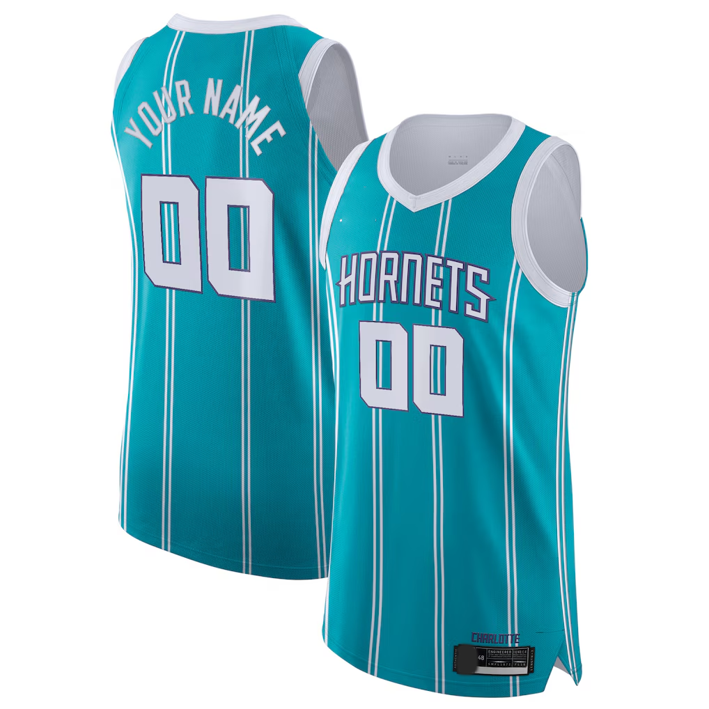 Kdoa Custom C.Hornets  Teal 202021 Authentic Jerseys - Icon Edition
