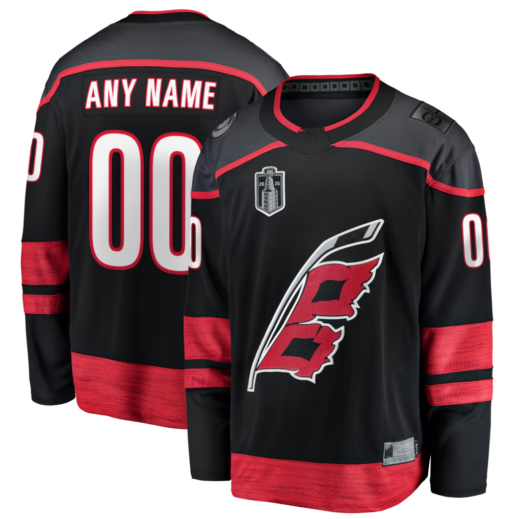 Kdoa Custom C.Hurricanes Black 2026 Stanley Cup Final Home Breakaway Stitched Jerseys