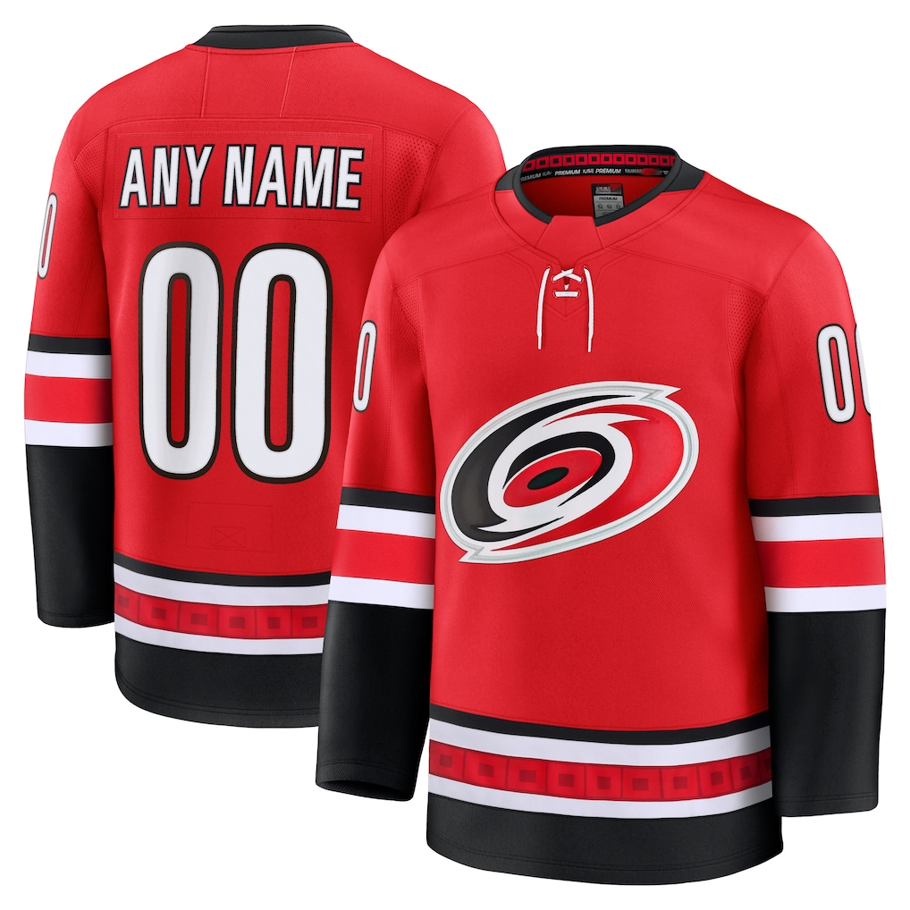 Kdoa Custom C.Hurricanes Red Alternate Premium Stitched Jerseys