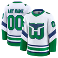Kdoa Custom C.Hurricanes White Throwback Premium Stitched Jerseys