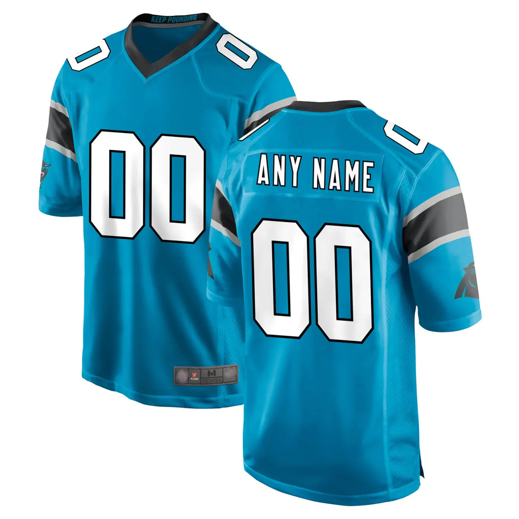 Kdoa Custom C.Panthers Blue Game Any Name & Numbers Stitched Jerseys