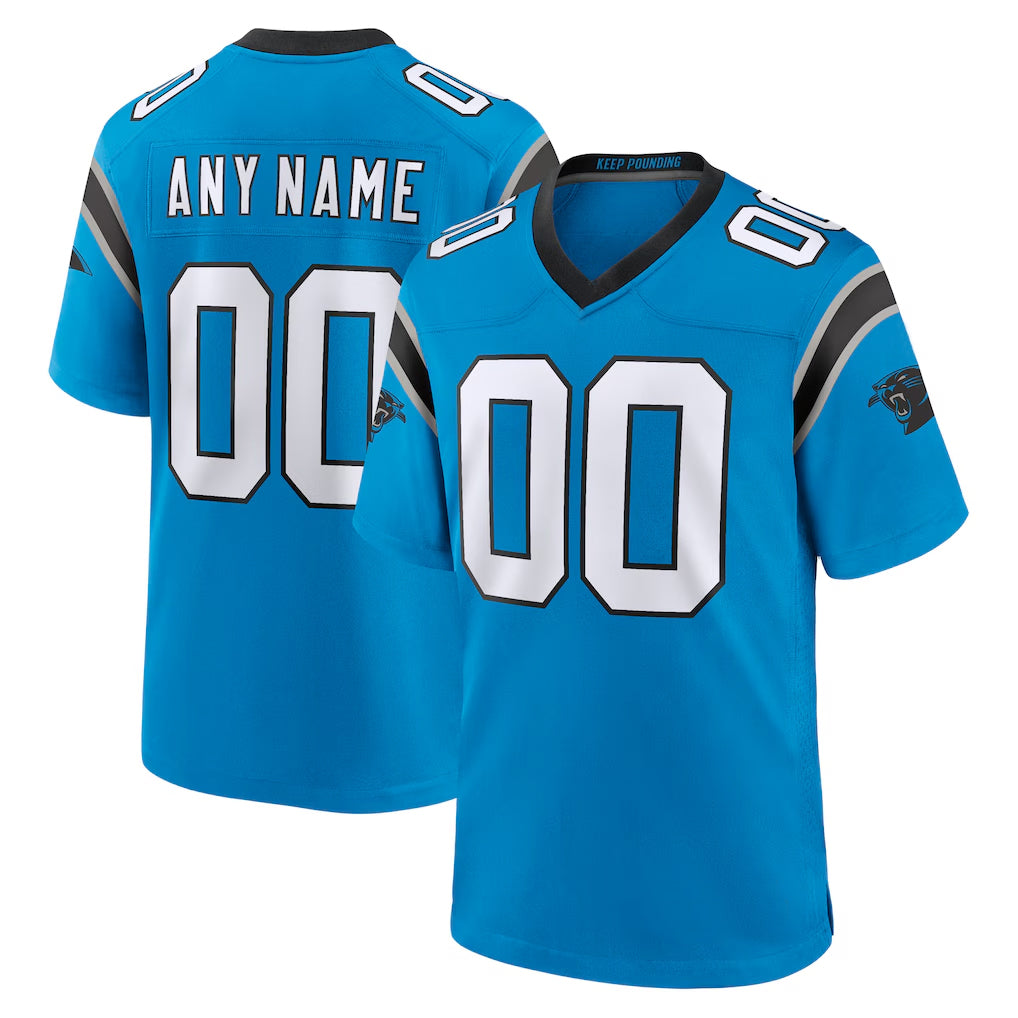 Kdoa Custom C.Panthers Blue Home Game Any Name & Numbers Stitched Jerseys