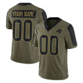 Kdoa Custom C.Panthers Olive Salute to Service Limited Game Any Name & Numbers Stitched Jerseys