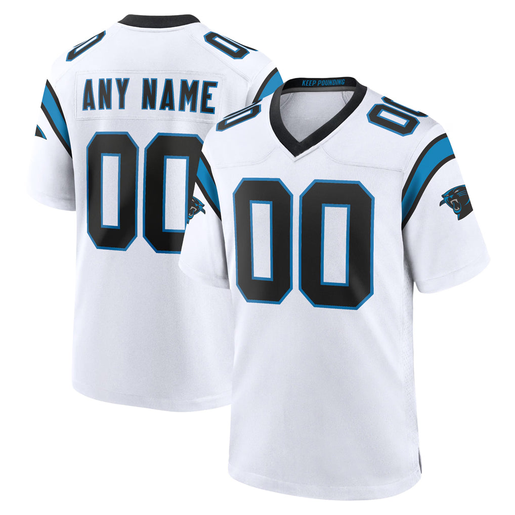 Kdoa Custom C.Panthers White Home Game Any Name & Numbers Stitched Jerseys