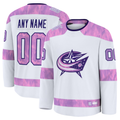 Kdoa Custom CB.Jackets White 2024 Hockey Fights Cancer Practice Jersey