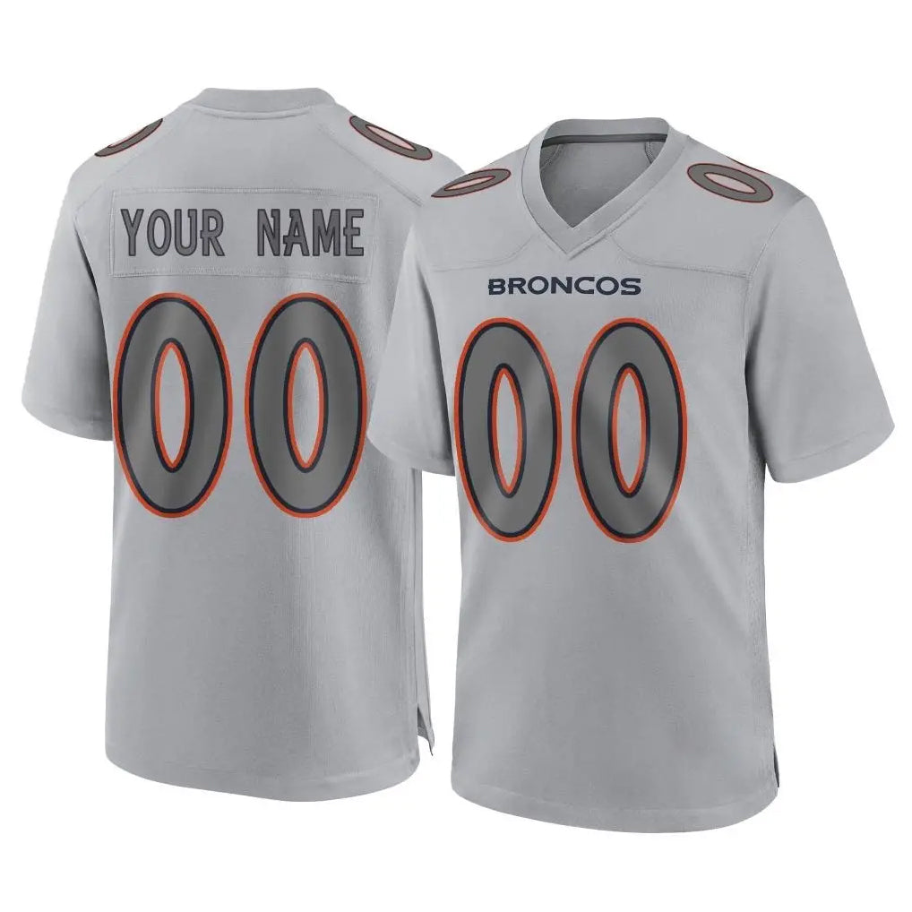 Kdoa Custom D.Broncos Gray Atmosphere Fashion Limited Game Any Name & Numbers Stitched Jerseys