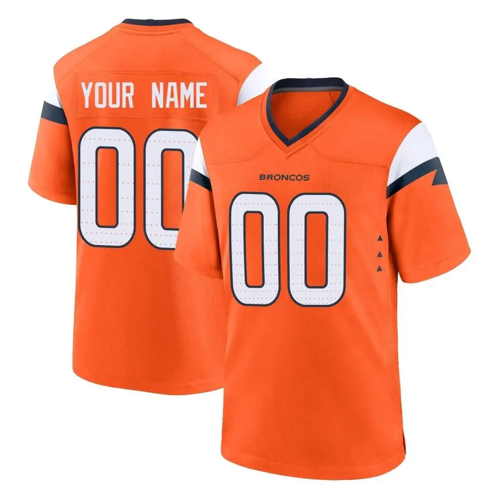 Kdoa Custom D.Broncos Orange Home Game Any Name & Numbers Stitched Jerseys
