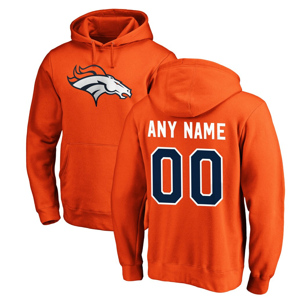 Kdoa Custom D.Broncos Orange Pullover Hoodie Limited Any Name & Numbers Stitched Jerseys