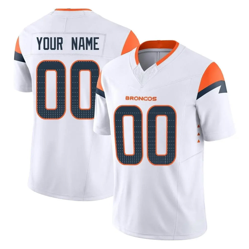 Kdoa Custom D.Broncos White Limited Vapor F.U.S.E. Home Game Any Name & Numbers Stitched Jerseys