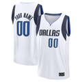 Kdoa Custom D.Mavericks White Fast Break Jerseys - Association Edition