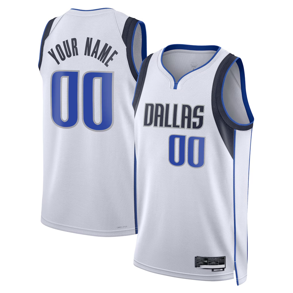 Kdoa Custom D.Mavericks White Swingman Jerseys - Association Edition
