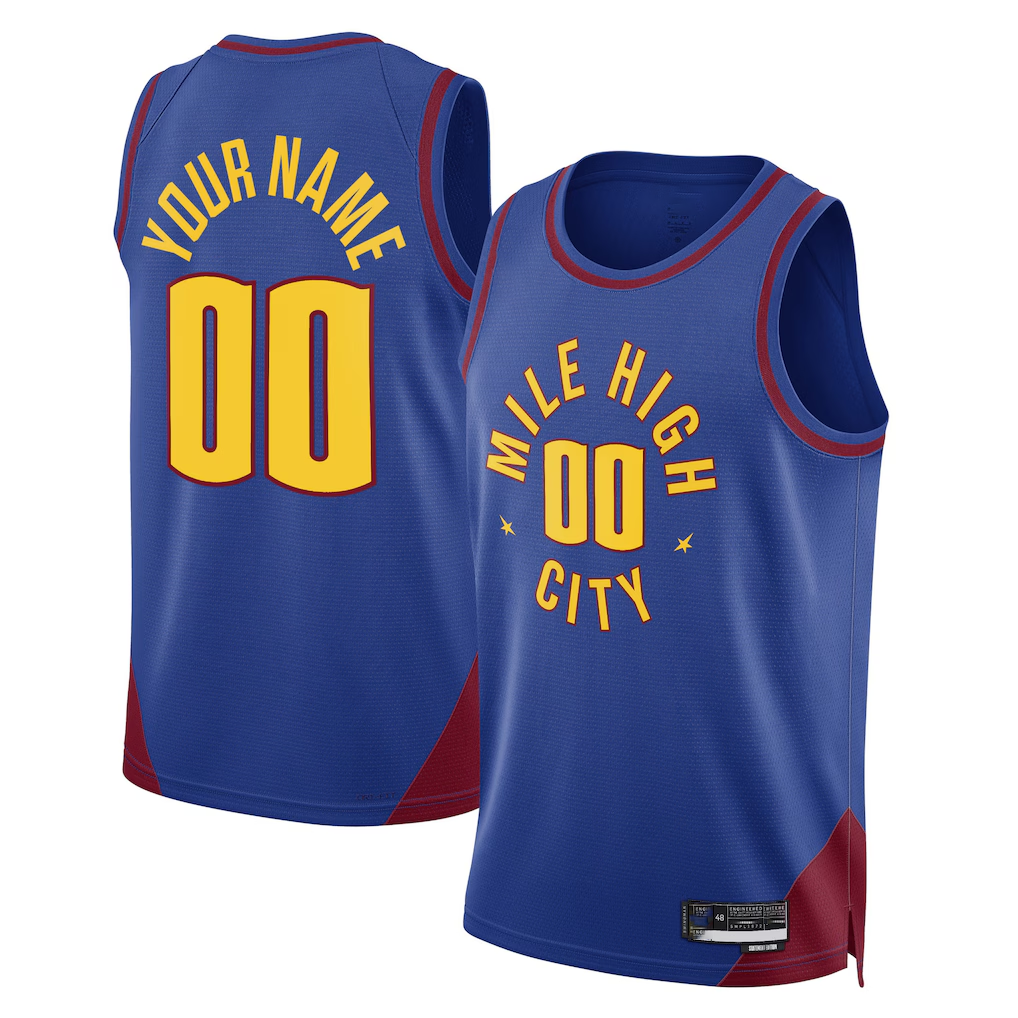 Kdoa Custom D.Nuggets Blue 2022-23 Swingman Jerseys - Statement Edition