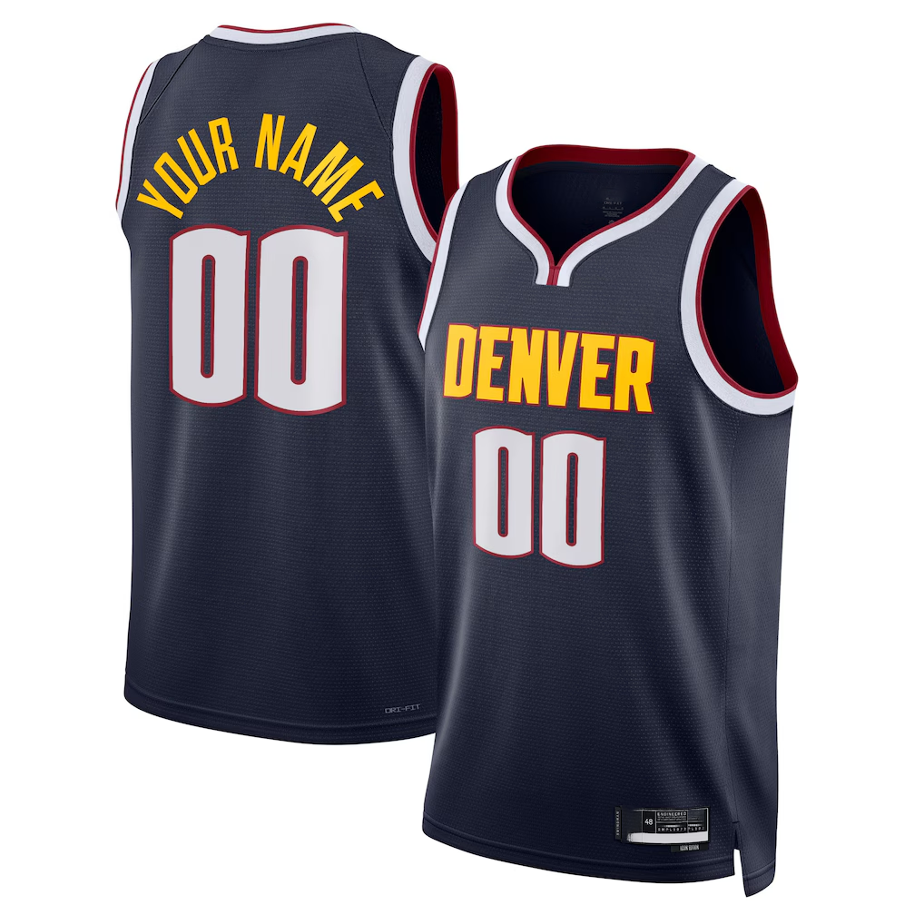 Kdoa Custom D.Nuggets Navy Swingman Jerseys - Icon Edition