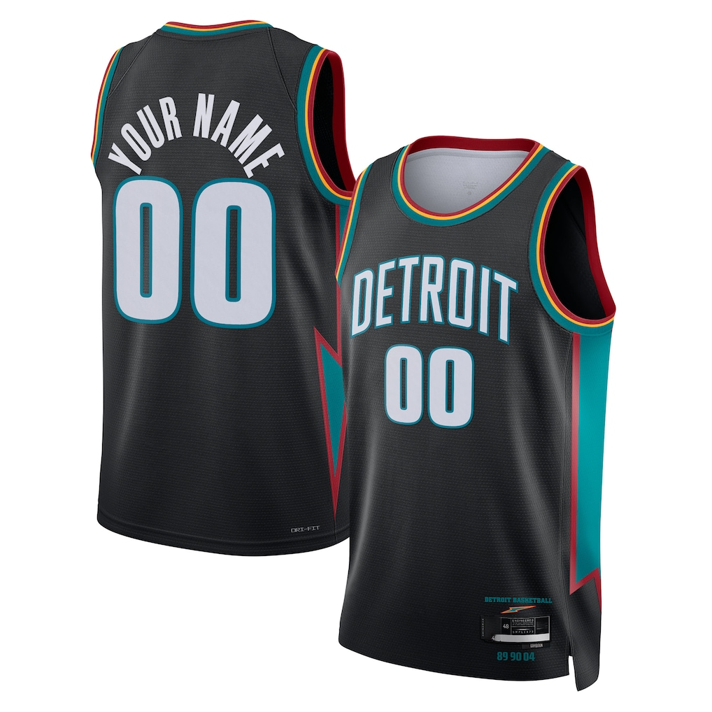 Kdoa Custom D.Pistons Charcoal 202526 City Edition Swingman Jerseys
