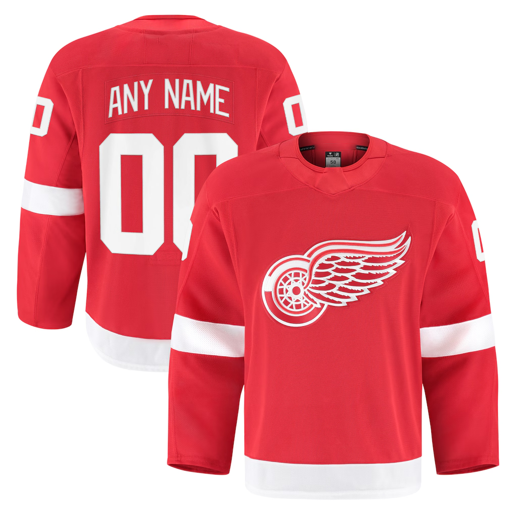 Kdoa Custom D.Red wings Red Home Authentic Pro Jerseys