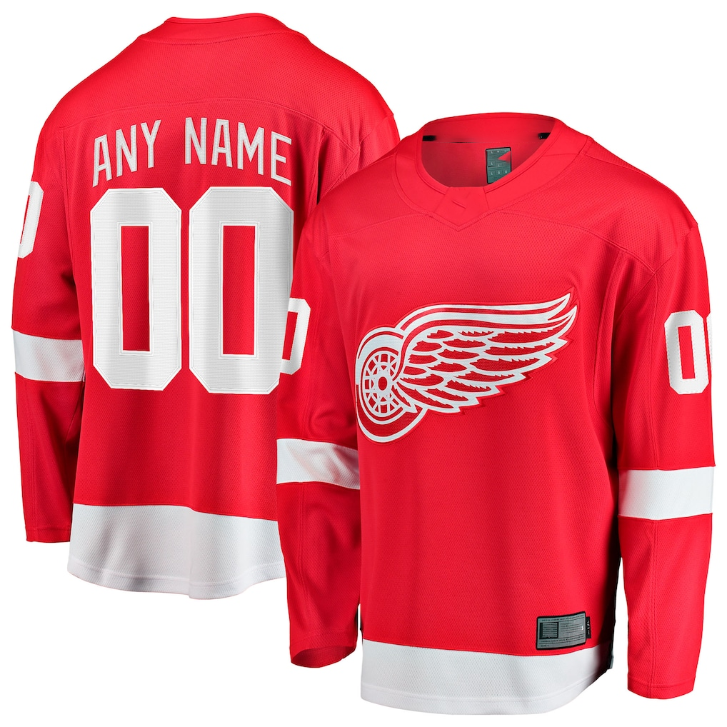 Kdoa Custom D.Red wings Red Home Breakaway Jerseys