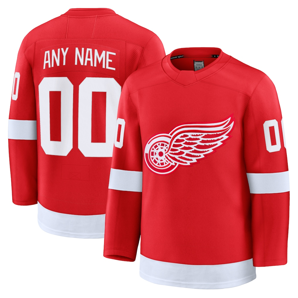 Kdoa Custom D.Red wings Red Home Premium Jerseys