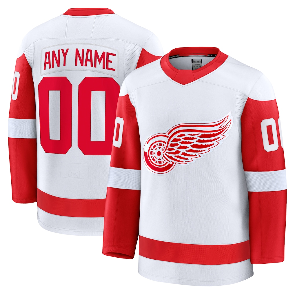 Kdoa Custom D.Red wings White Away Premium Jerseys