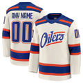 Kdoa Custom E.Oilers Light Beige Alternate Premium Jerseys