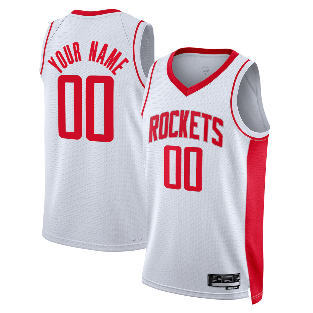 Kdoa Custom H.Rockets White 2022-2023 Swingman Stitched Jerseys- Statement Edition