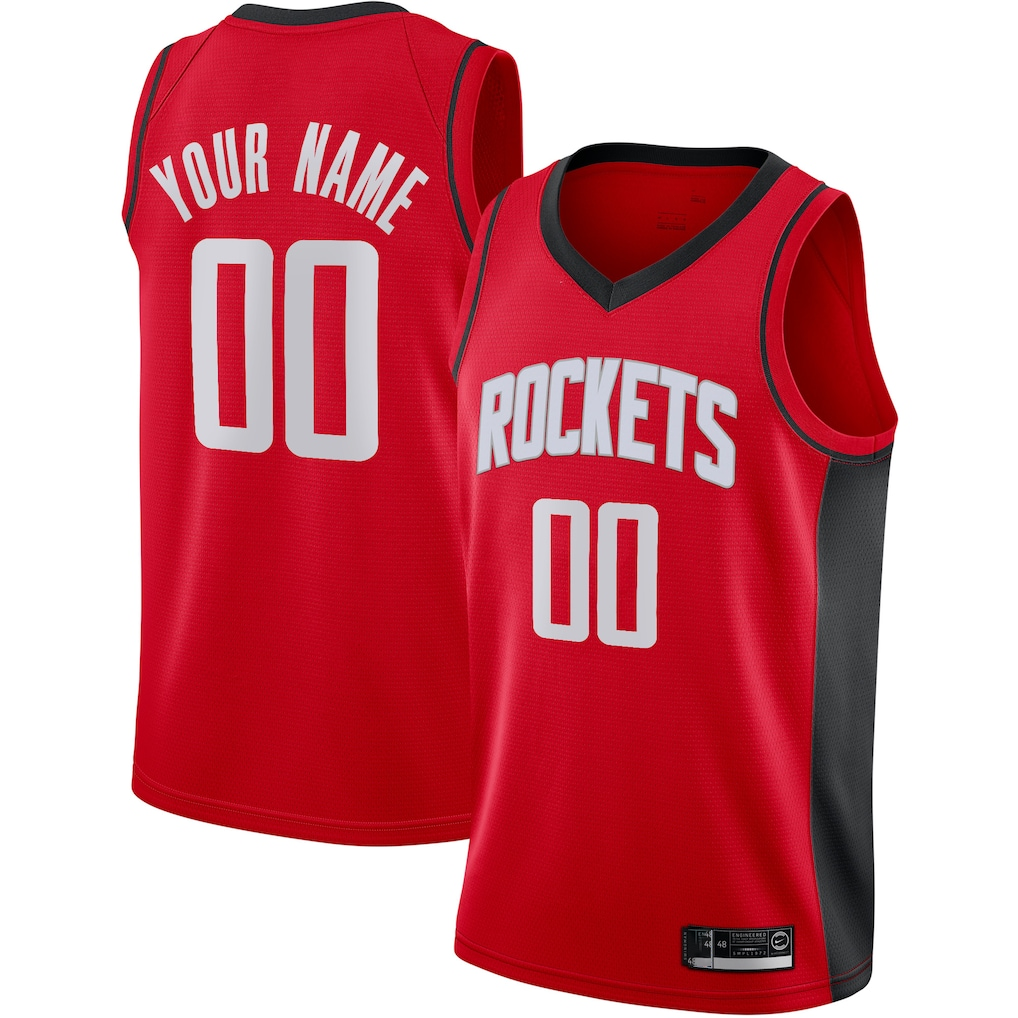 Kdoa Custom H.Rockets Red Swingman Stitched Jerseys-Icon Edition